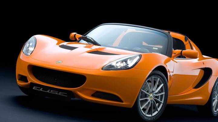 2011 Lotus Elise Side Front Pose In Orange